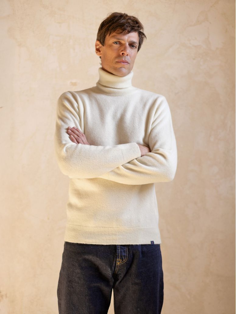 Rollkragenpullover Ecru Grant