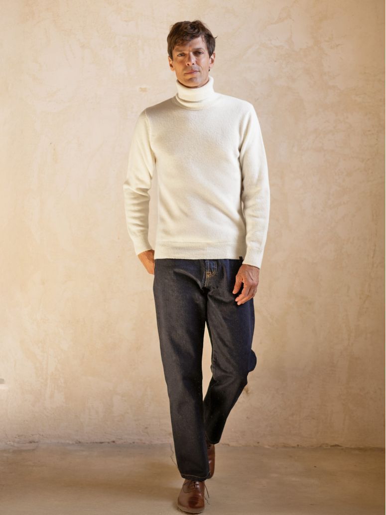 Rollkragenpullover Ecru Grant
