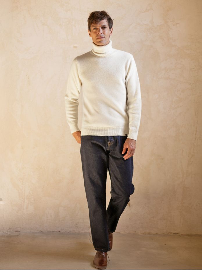 Rollkragenpullover Ecru Grant