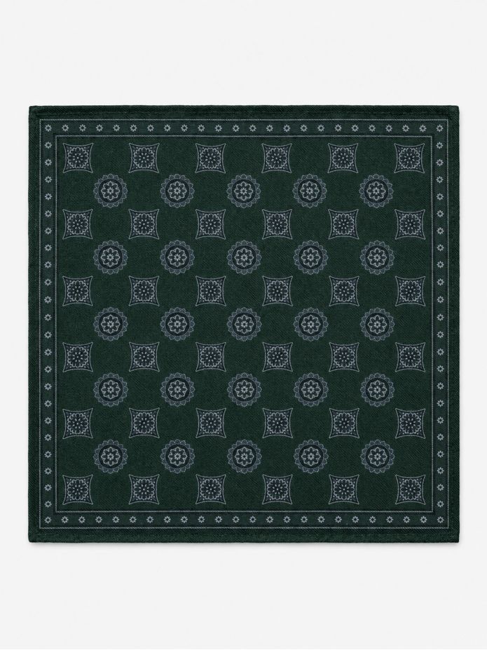 Grünes gemustertes Einstecktuch