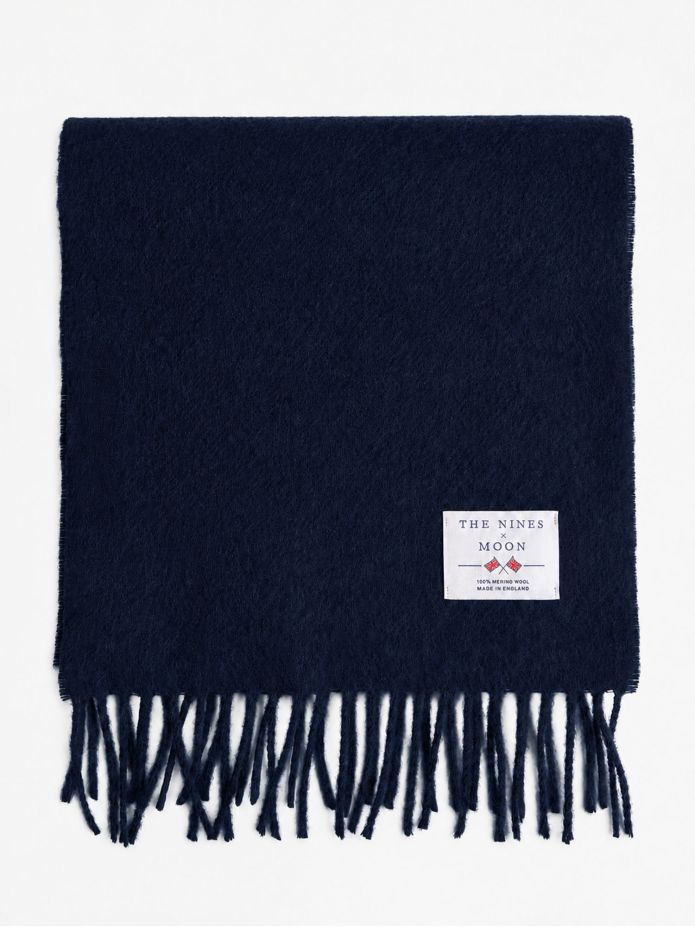 Marineblauer Wollschal The Nines x Moon