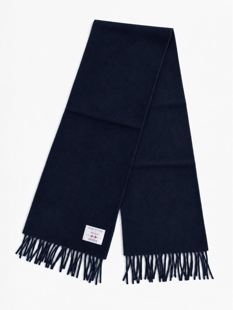 Marineblauer Wollschal The Nines x Moon
