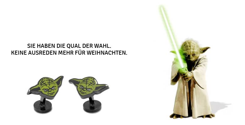 Yoda boutons de manchette